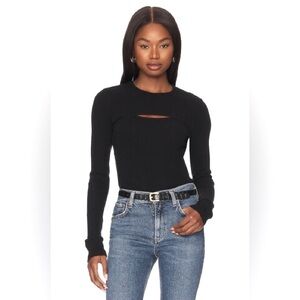 Agolde Lyza Cut Out Rib Top